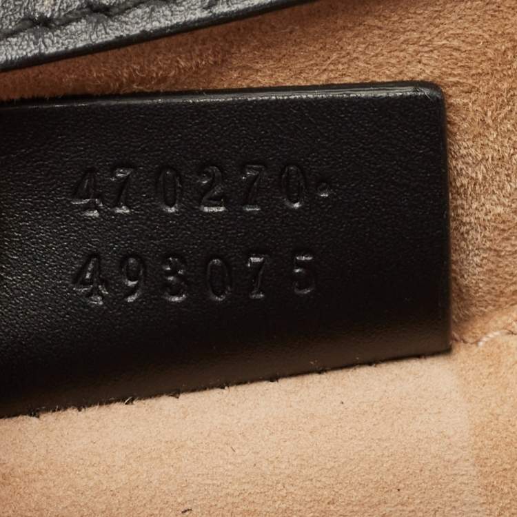 Pre Owned Gucci Black Leather Mini Sylvie Top Handle Bag