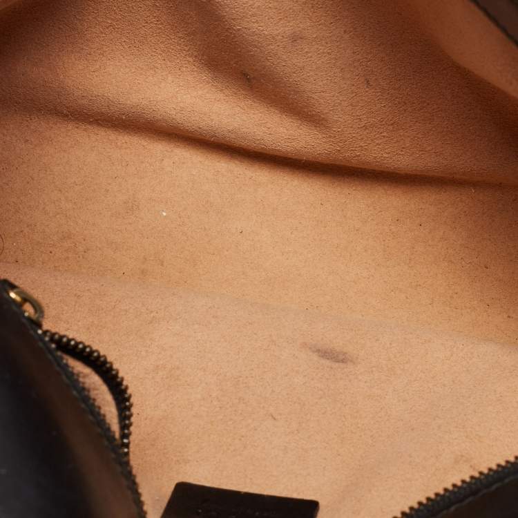 Pre Owned Gucci Black Quilted Leather Small GG Marmont Shoulder Bag