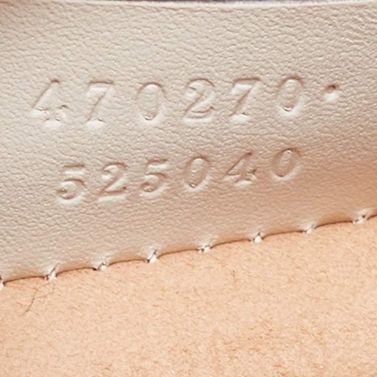 Pre Owned Gucci White Leather Mini Sylvie Top Handle Bag