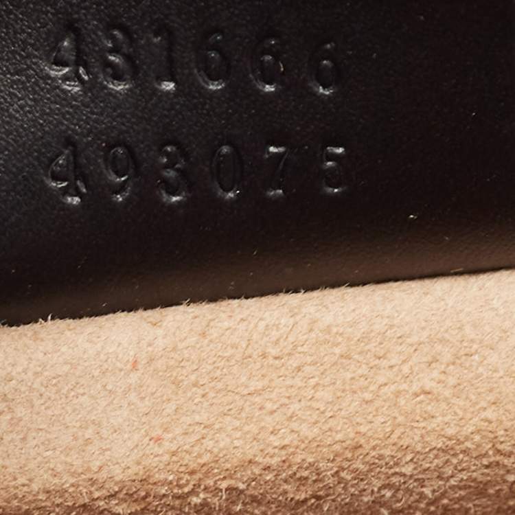 Pre Owned Gucci Black Leather Mini Web Chain Sylvie Shoulder Bag