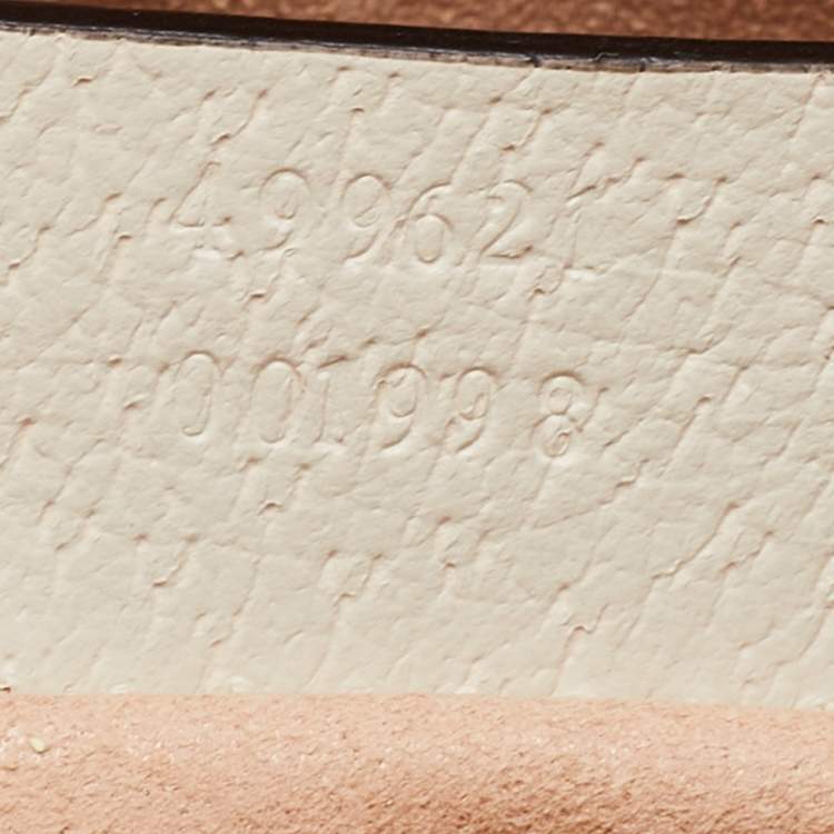 Pre Owned Gucci Off-White Leather Small Web Ophidia GG Shoulder Bag