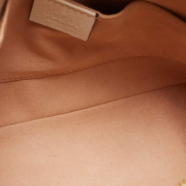 Pre Owned Gucci Off-White Leather Small Web Ophidia GG Shoulder Bag