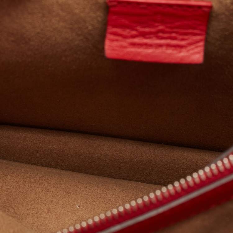 Pre Owned Gucci Red GG Supreme Canvas and Leather Medium Dionysus Arabesque Shoulder Bag