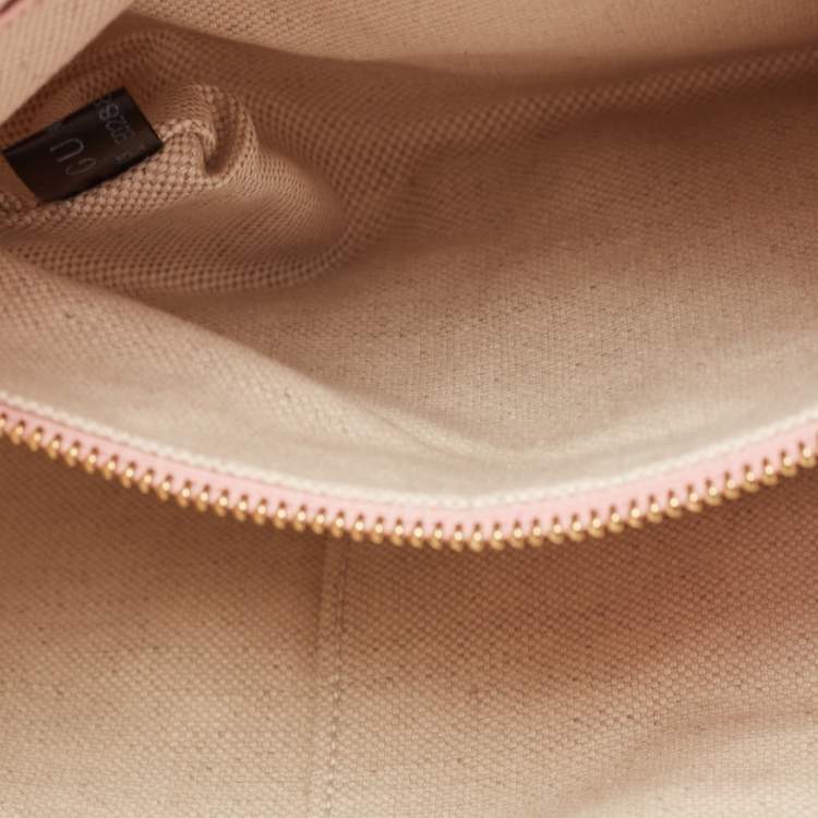 Pre Owned Gucci Baby Pink Floral Canvas and Leather Limited Edition Jackie 1961 Hobo