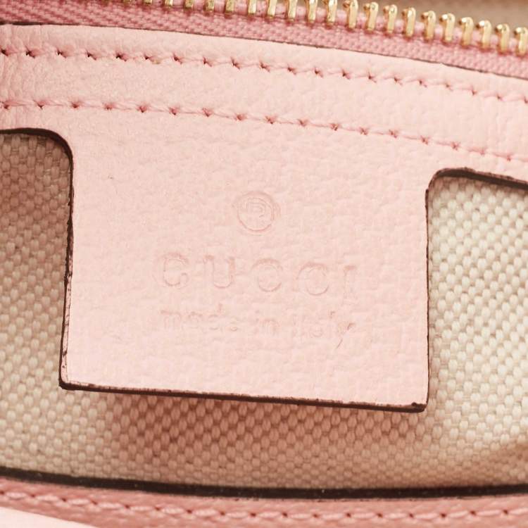 Pre Owned Gucci Baby Pink Floral Canvas and Leather Limited Edition Jackie 1961 Hobo
