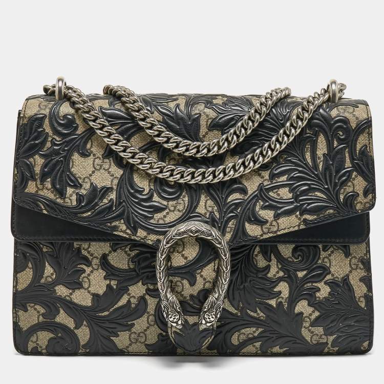 Gucci Dionysus Leather Shoulder Bag - Black - Shoulder Bags