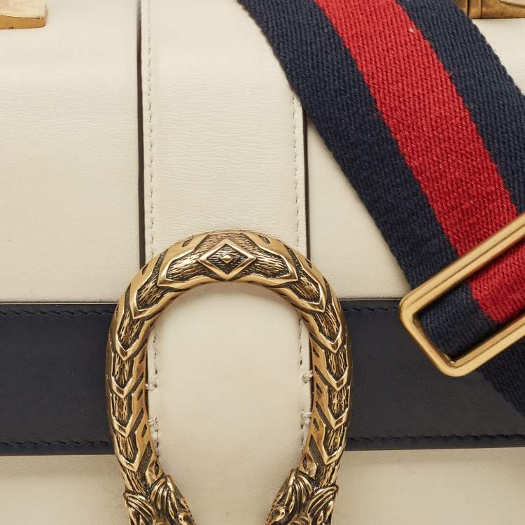 Pre Owned Gucci Tricolor Leather Medium Dionysus Bamboo Top Handle Bag