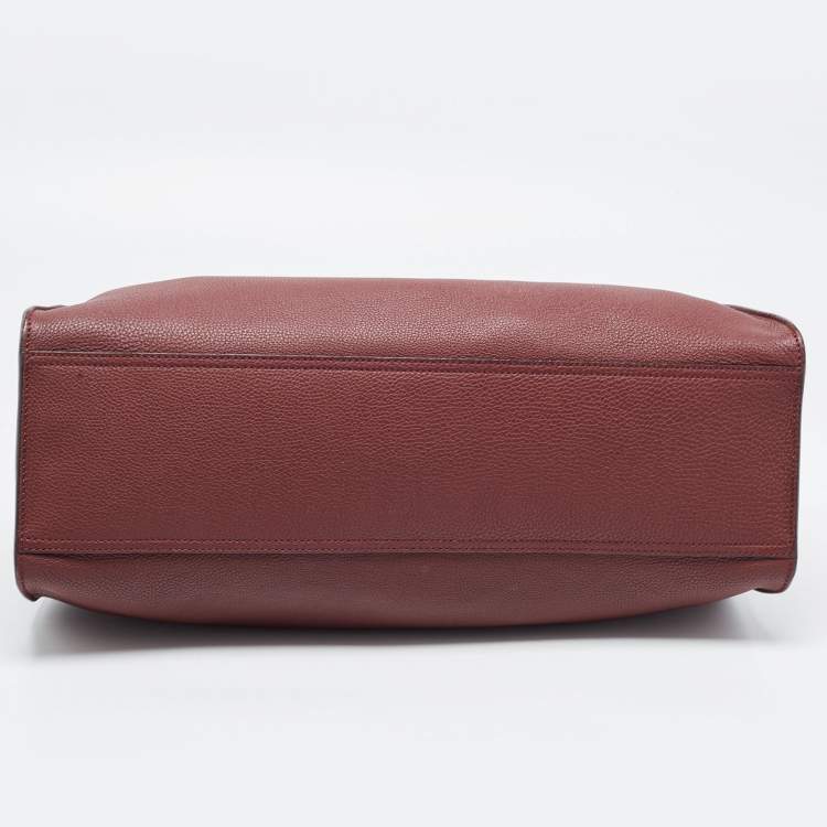 Pre Owned Gucci Burgundy Leather Jackie Tote