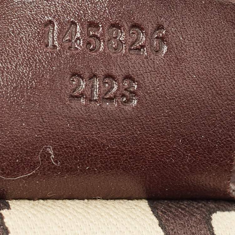 Pre Owned Gucci Dark Brown Guccissima Leather Horsebit Creole Hobo