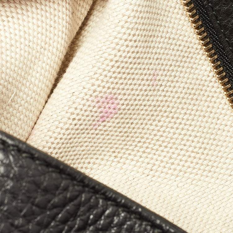 Pre Owned Gucci Black Leather Medium Soho Chain Shoulder Bag
