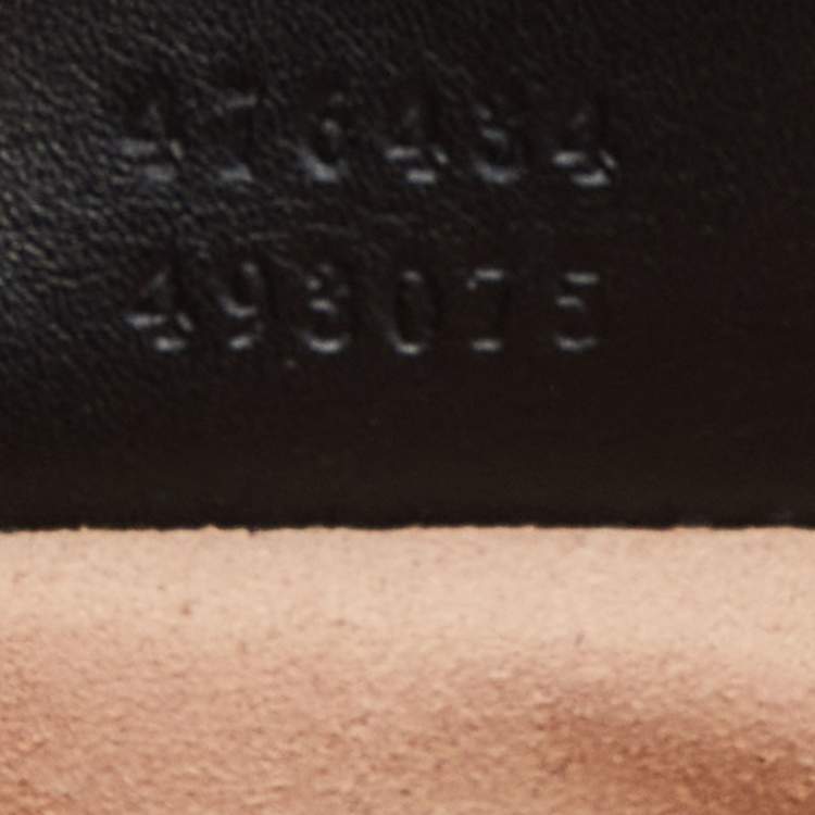 Pre Owned Gucci Black Matelassé Leather GG Marmont Belt Bag