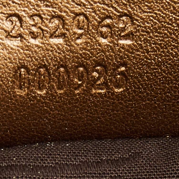Pre Owned Gucci Metallic Brown Guccissima Canvas and Leather GG Twins Medium Hobo