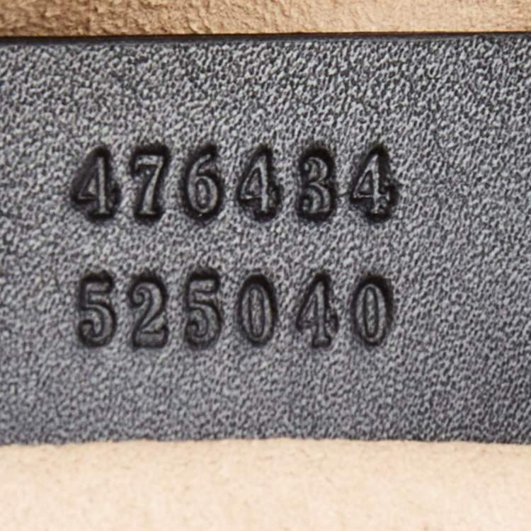 Pre Owned Gucci Black Matelassé Leather GG Marmont Belt Bag