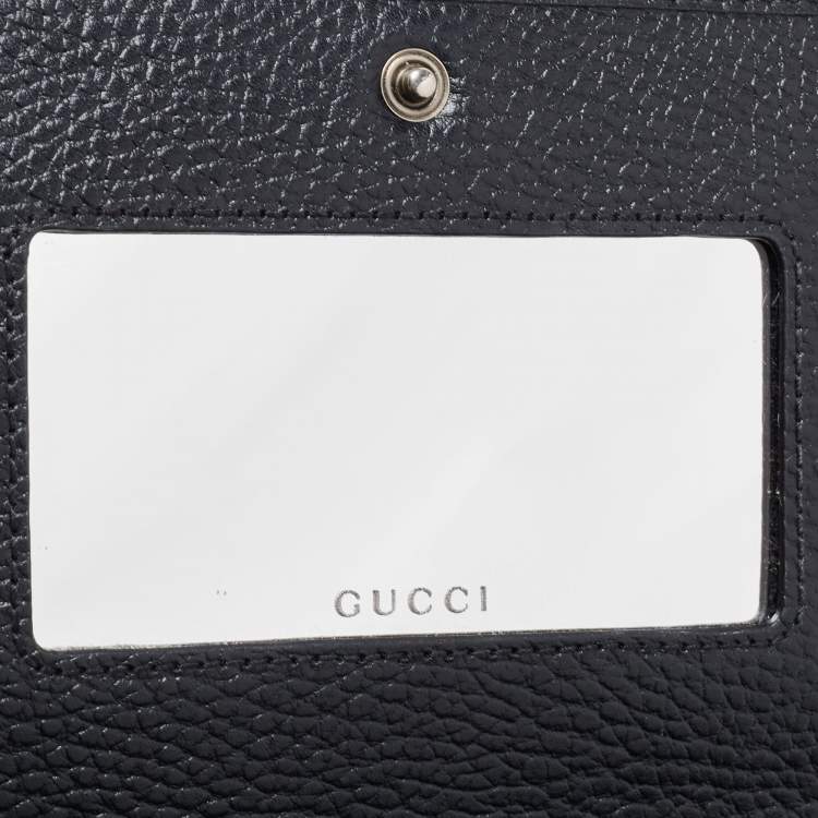 Pre Owned Gucci Black Leather Mini GG Marmont Chain Bag