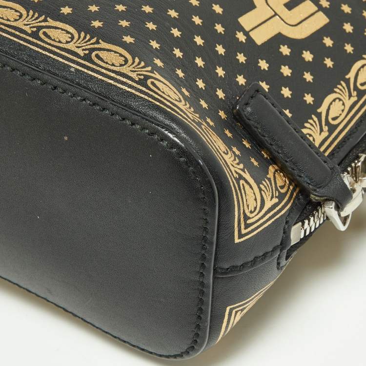 Pre Owned Gucci X Sega Black/Gold Leather Mini GUCCY Star Dome Crossbody Bag