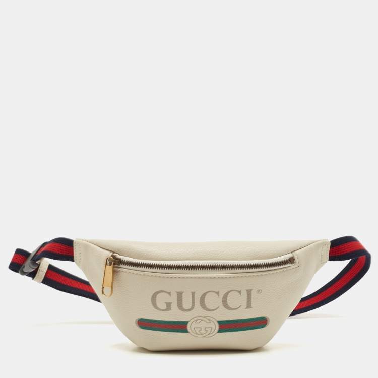 Gucci Off White Leather Logo Web Belt Bag Gucci | The Luxury Closet
