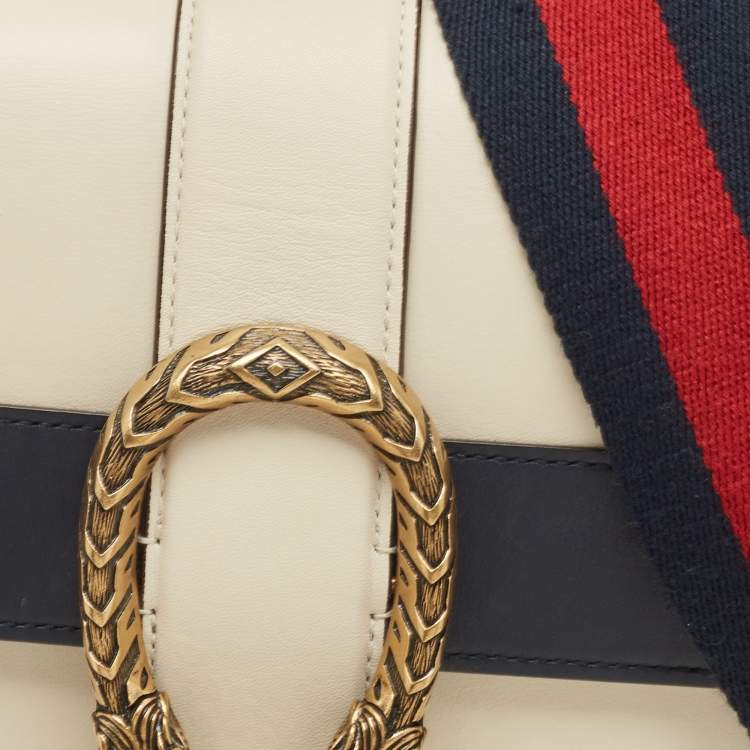 Pre Owned Gucci Tricolor Leather Medium Dionysus Bamboo Top Handle Bag