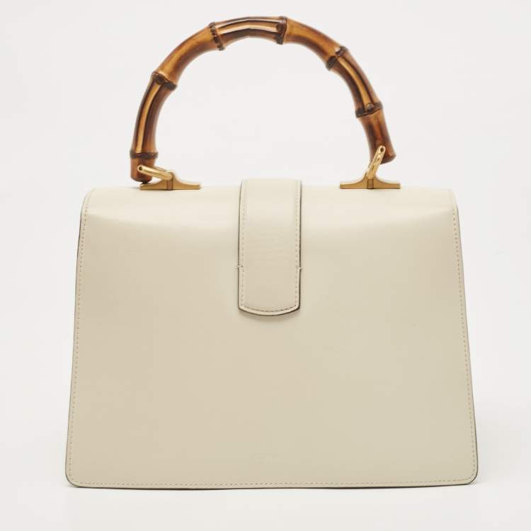Pre Owned Gucci Tricolor Leather Medium Dionysus Bamboo Top Handle Bag