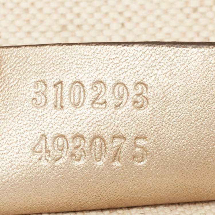مملوكة مسبقًا Gucci Gold Micro Guccissima Leather Tassel Zip Clutch