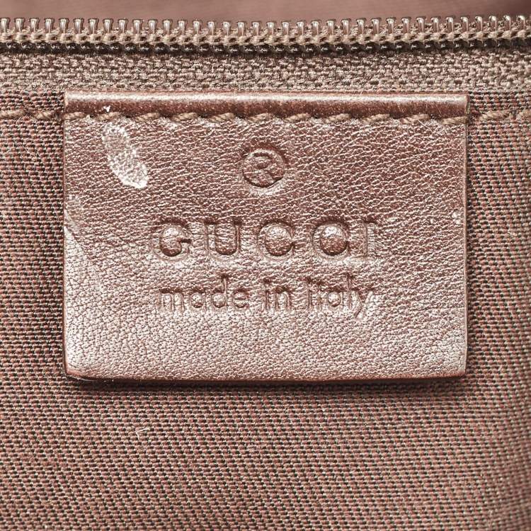 Pre Owned Gucci Beige/Brown GG Canvas and Leather Large New Ladies Web Hobo