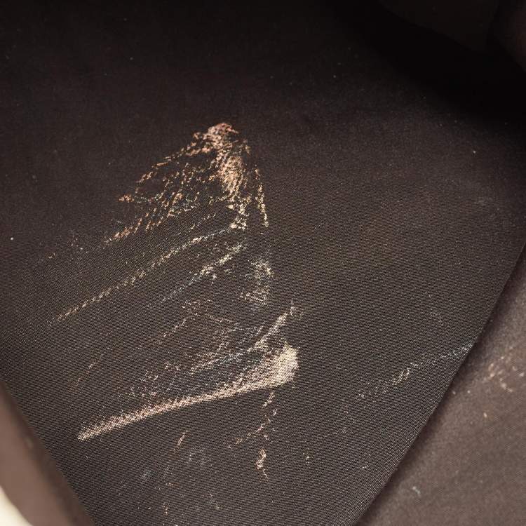 Pre Owned Gucci Off White/Blue Signature Print Canvas Large Shopper Tote