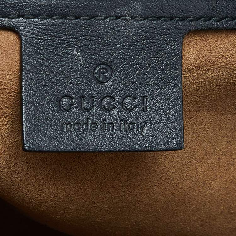 Pre Owned Gucci Multicolor GG Supreme Canvas and Leather Medium Padlock Top Handle Bag