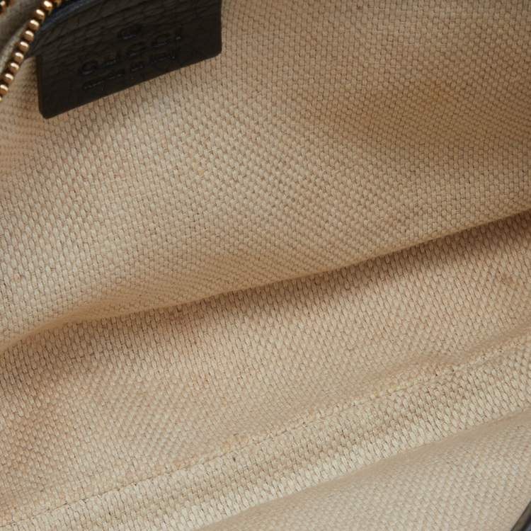 Pre Owned Gucci Black Leather Flap Soho Chain Shoulder Bag