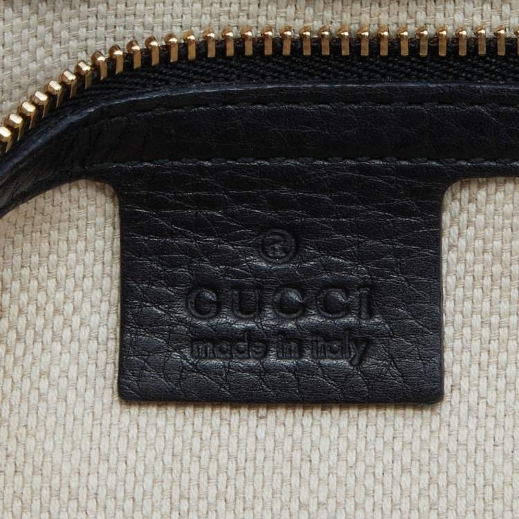 Pre Owned Gucci Black Leather Flap Soho Chain Shoulder Bag