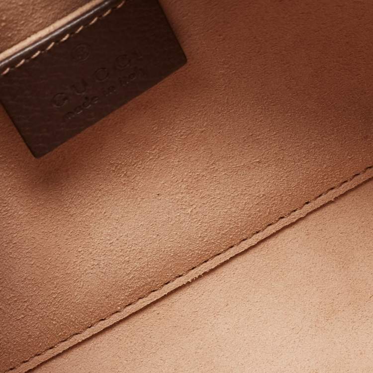 Pre Owned Gucci Beige GG Supreme Canvas and Leather Mini Ophidia Crossbody Bag