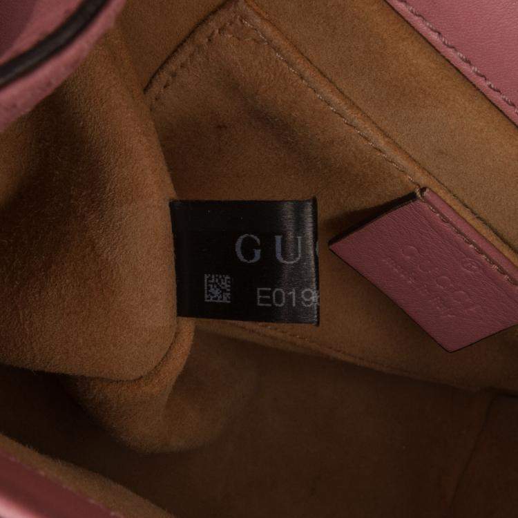 Pre Owned Gucci Pink Pearl Studded Padlock