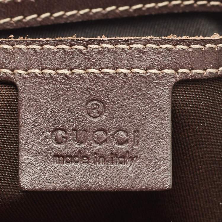 مملوكة مسبقًا Gucci Beige/Brown GG Supreme Canvas and Leather Carry On Duffel Bag