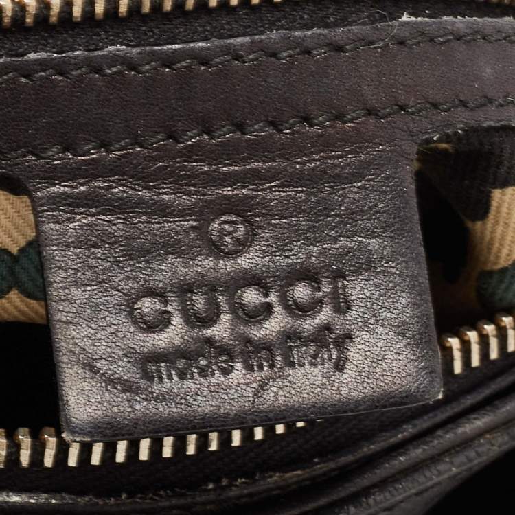 Pre Owned Gucci Black Guccissima Leather Pelham Horsebit Hobo