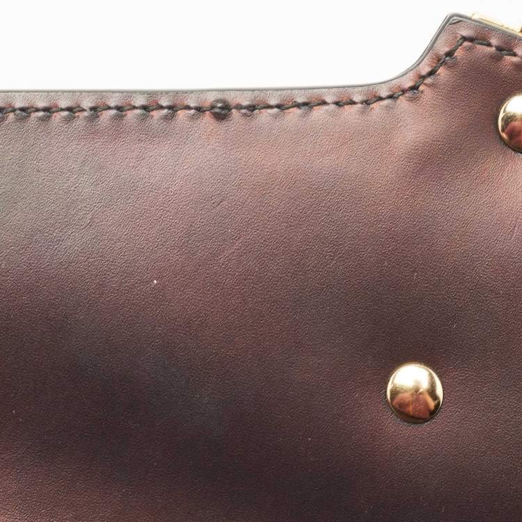 Pre Owned Gucci Black Leather Mini Web Chain Sylvie Crossbody Bag