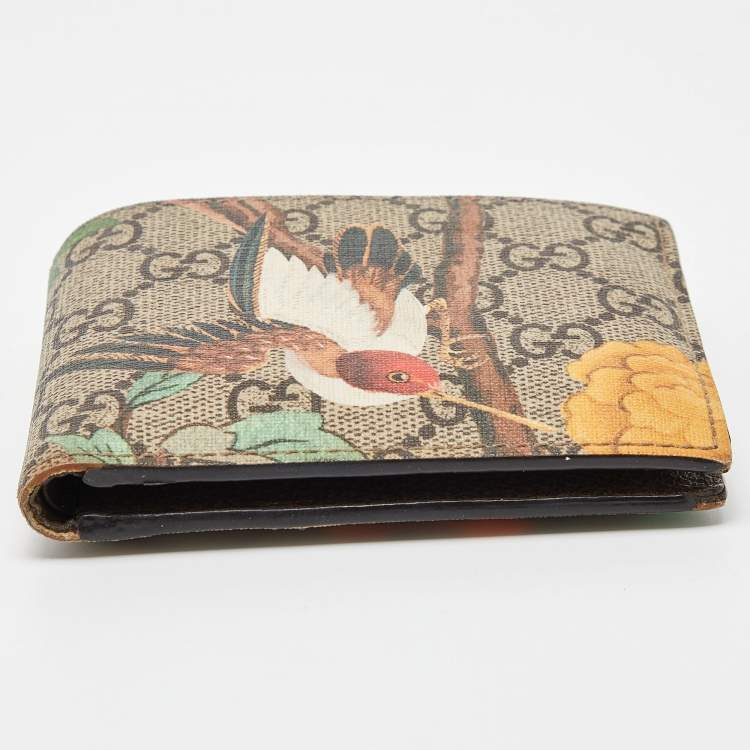 Pre Owned Gucci Multicolor GG Supreme Canvas Tian Bifold Wallet