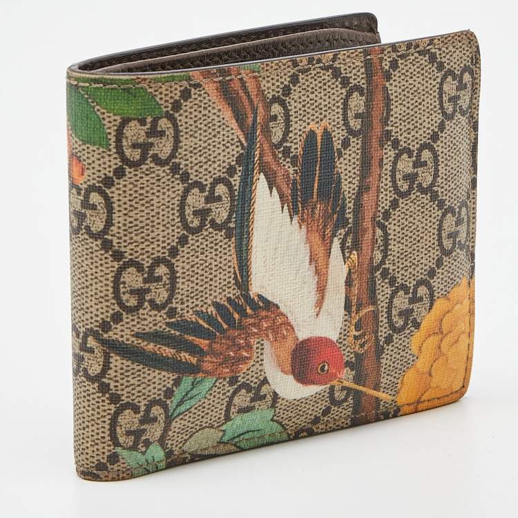 Pre Owned Gucci Multicolor GG Supreme Canvas Tian Bifold Wallet