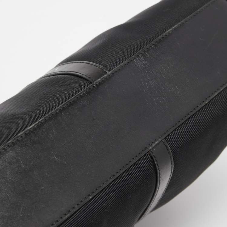 Pre Owned Gucci Black Nylon and Leather Jackie O Tote
