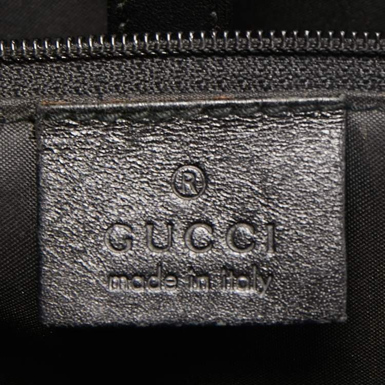 Pre Owned Gucci Black Nylon and Leather Jackie O Tote