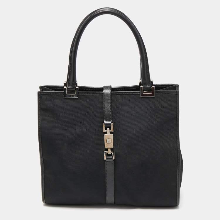Gucci Black Nylon and Leather Jackie O Tote Gucci | The Luxury Closet