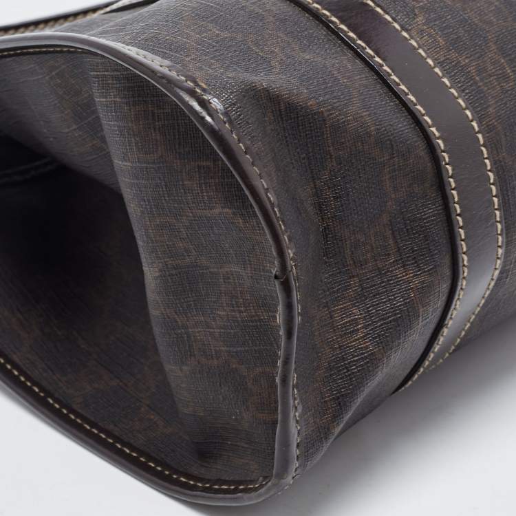 Pre Owned Gucci Brown GG Supreme Canvas and Leather Jackie O Hobo