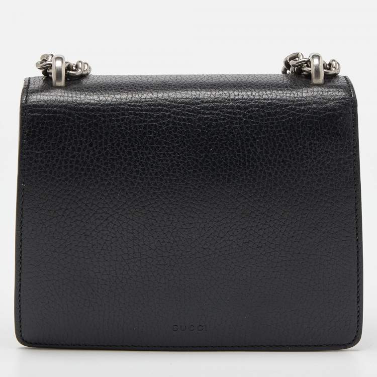 Pre Owned Gucci Black Leather Mini Dionysus Shoulder Bag