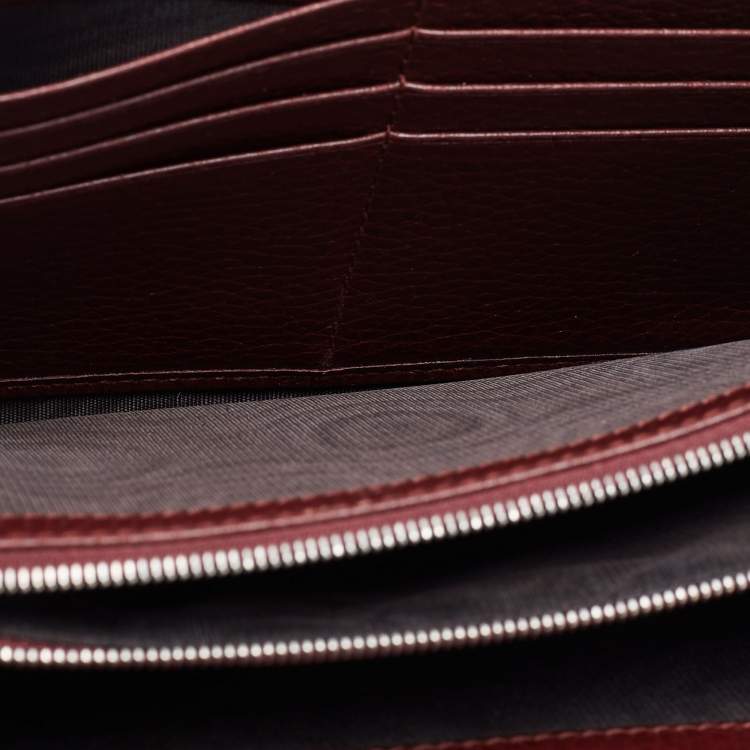 Pre Owned  Gucci Burgundy Leather Dionysus Wallet On Chain