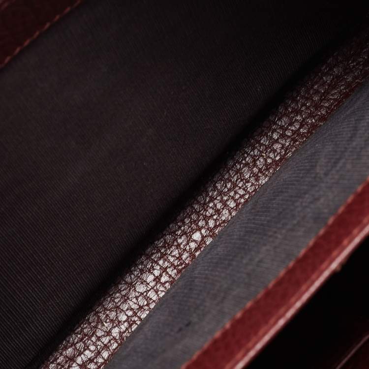 Pre Owned  Gucci Burgundy Leather Dionysus Wallet On Chain