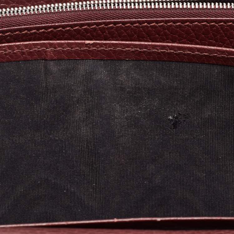 Pre Owned  Gucci Burgundy Leather Dionysus Wallet On Chain
