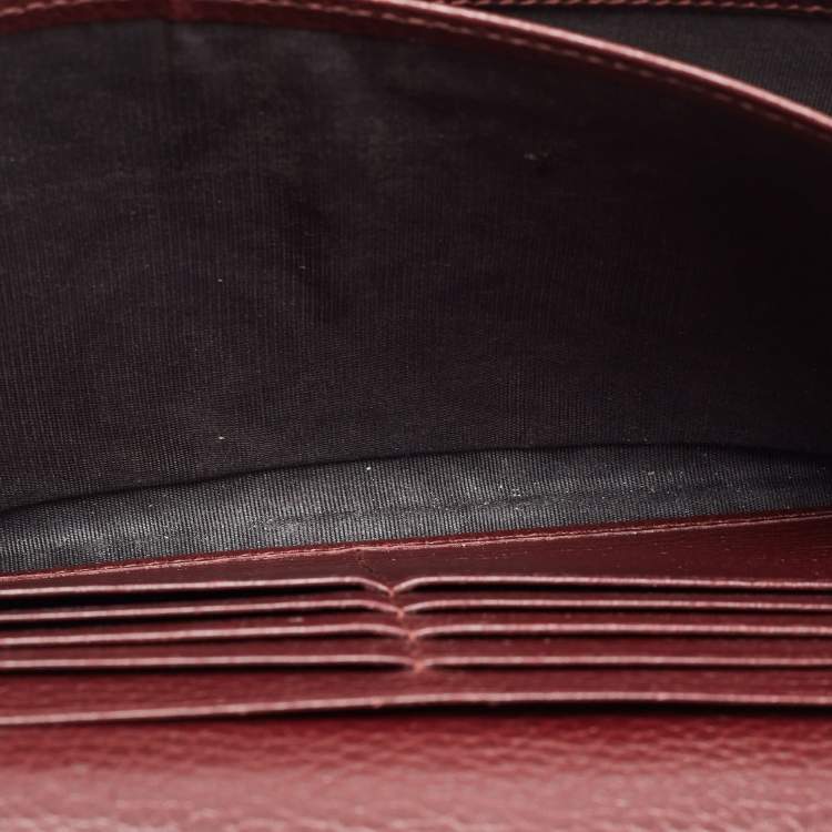 Pre Owned  Gucci Burgundy Leather Dionysus Wallet On Chain
