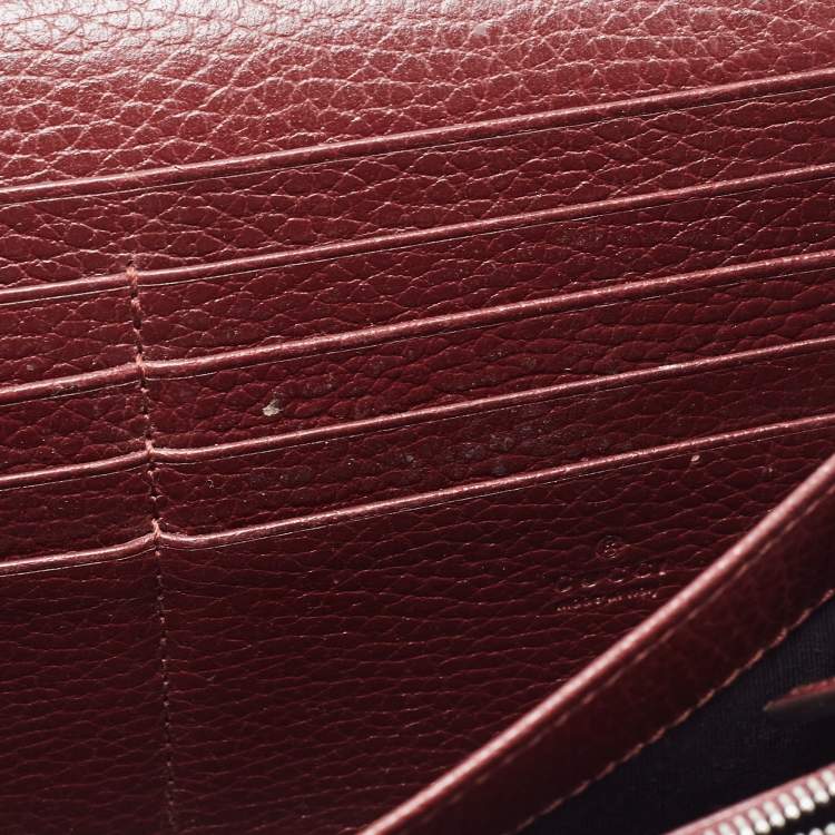 Pre Owned  Gucci Burgundy Leather Dionysus Wallet On Chain
