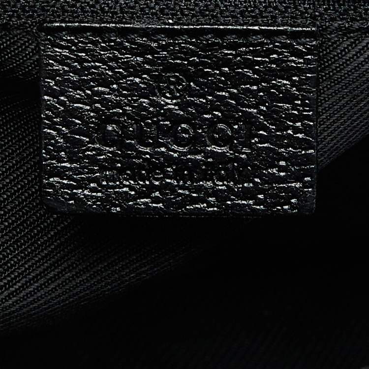 مملوكة مسبقًا Gucci Black  GG Canvas and Leather Crossbody Bag