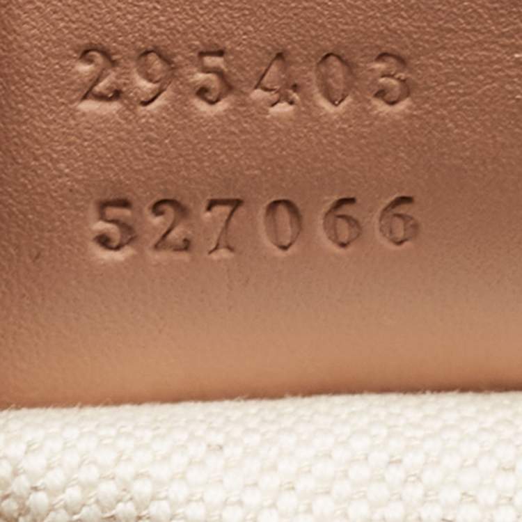 Pre Owned Gucci Beige/Pink GG Canvas And Leather Large Emily Chain Shoulder Bag