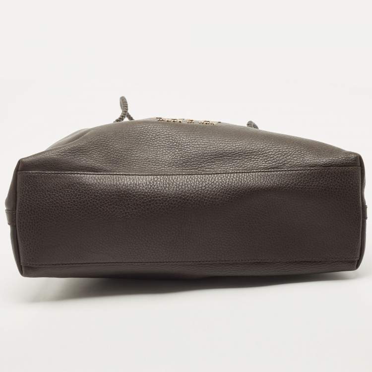 Pre Owned Gucci Brown Leather Gifford Tote