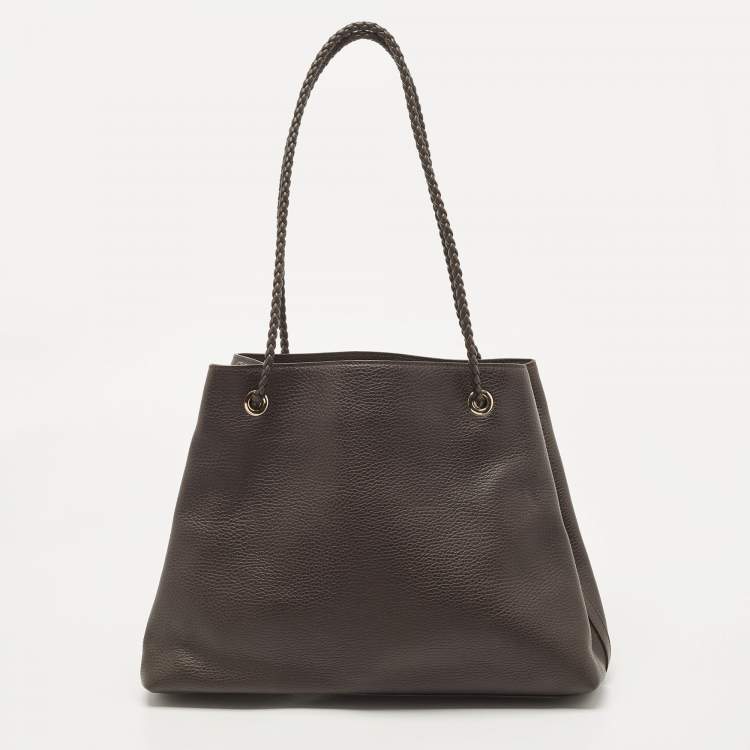 Pre Owned Gucci Brown Leather Gifford Tote