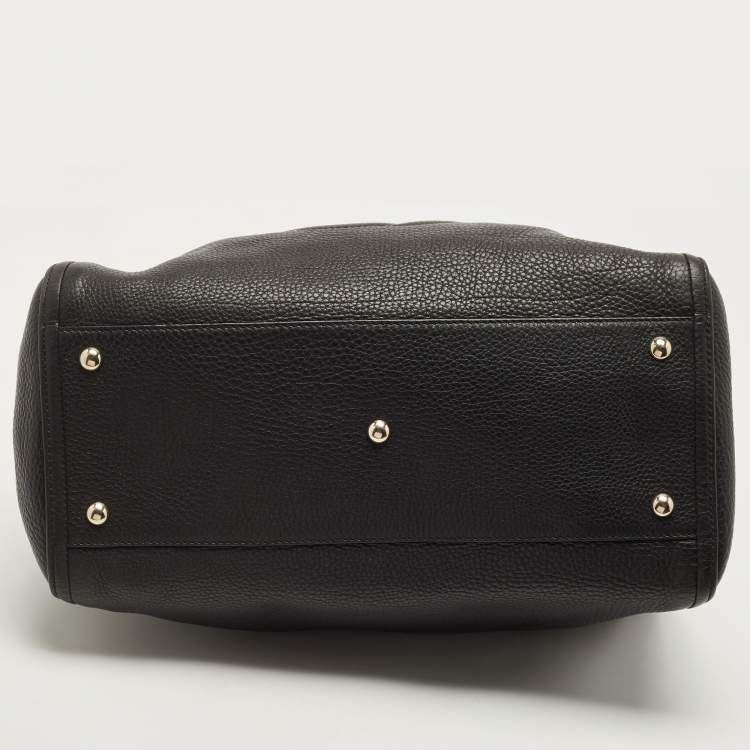Pre Owned Gucci Black Leather Small Soho Tote